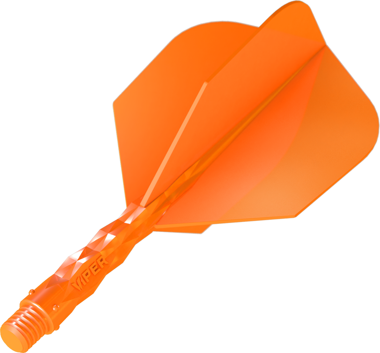 Viper Diamond Core Dart Flights - Moulded Flights & Shaft - Standard - Neon Orange