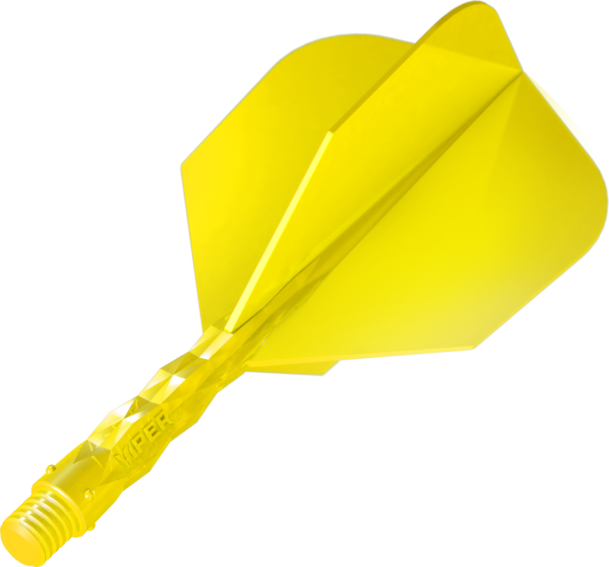 Viper Diamond Core Dart Flights - Moulded Flights & Shaft - Standard - Neon Yellow