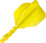 Viper Diamond Core Dart Flights - Moulded Flights & Shaft - Standard - Neon Yellow