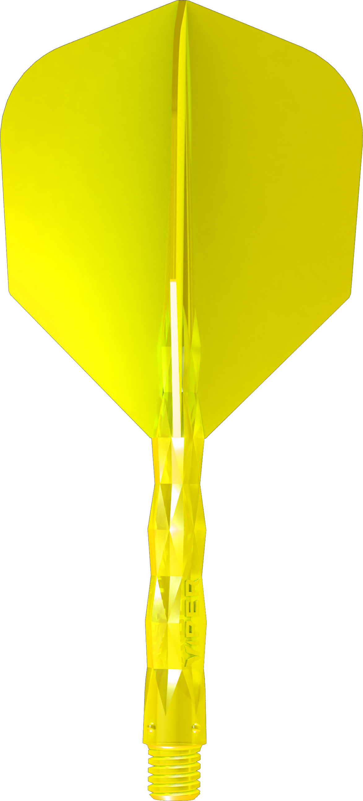 Viper Diamond Core Dart Flights - Moulded Flights & Shaft - Standard - Neon Yellow