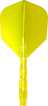 Viper Diamond Core Dart Flights - Moulded Flights & Shaft - Standard - Neon Yellow
