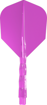 Viper Diamond Core Dart Flights - Moulded Flights & Shaft - Standard - Neon Pink