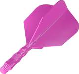 Viper Diamond Core Dart Flights - Moulded Flights & Shaft - Standard - Neon Pink