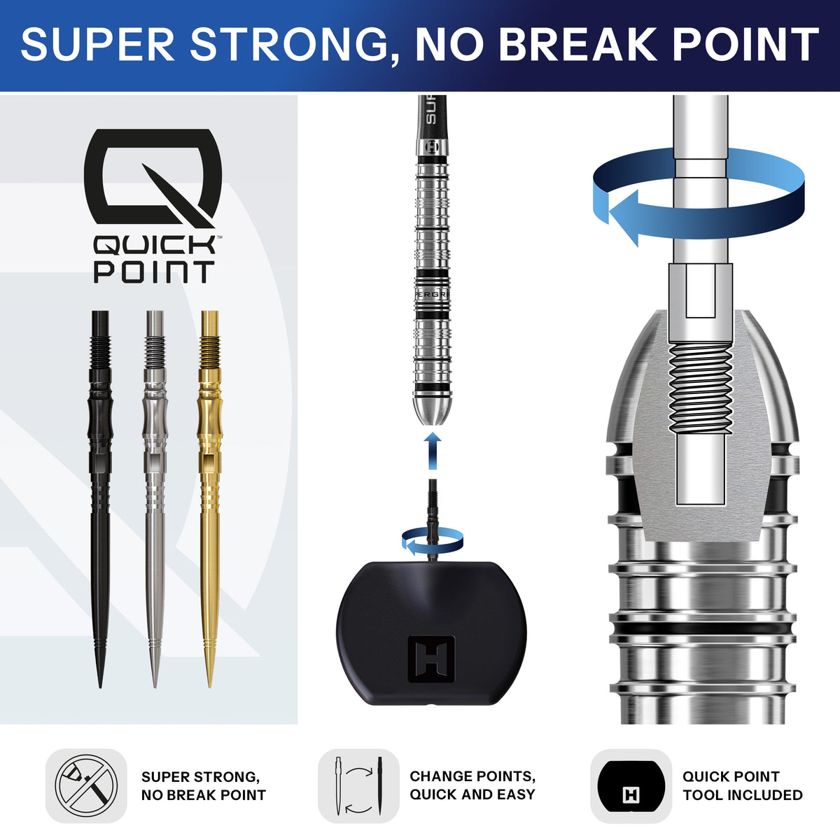 Harrows Quick Points - Steel Tip - Axis