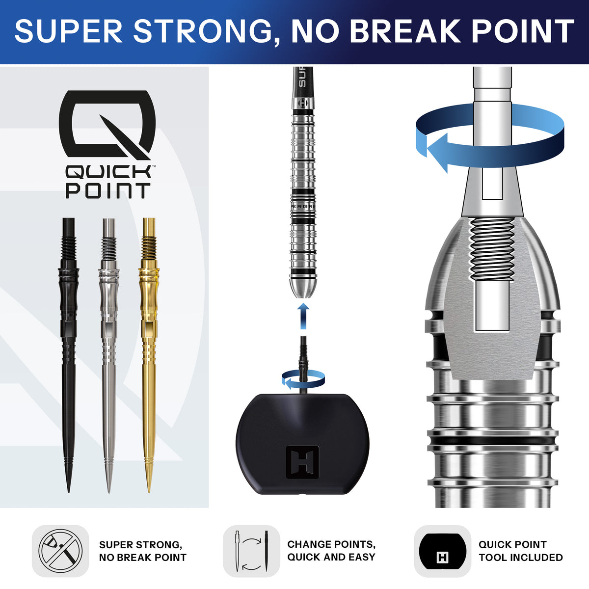 Harrows Quick Points - Steel Tip - Apex Axis