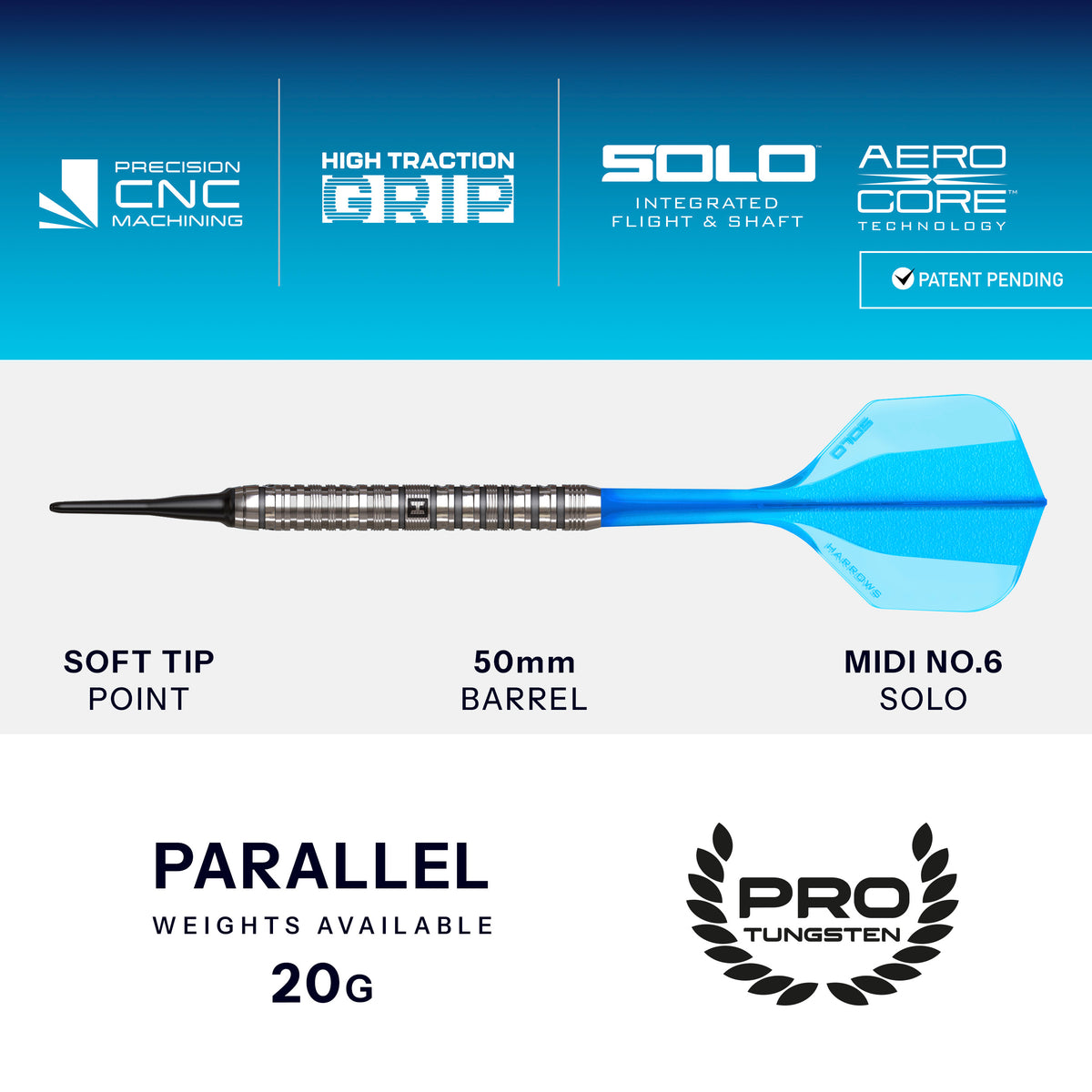 Harrows Flux Darts - Soft Tip - Pro Tungsten