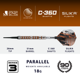 Harrows Luke Woodhouse Darts - Soft Tip - 90% Tungsten - Series 3