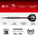 Harrows Ryan Searle Darts - Soft Tip - 90% Tungsten - Series 3