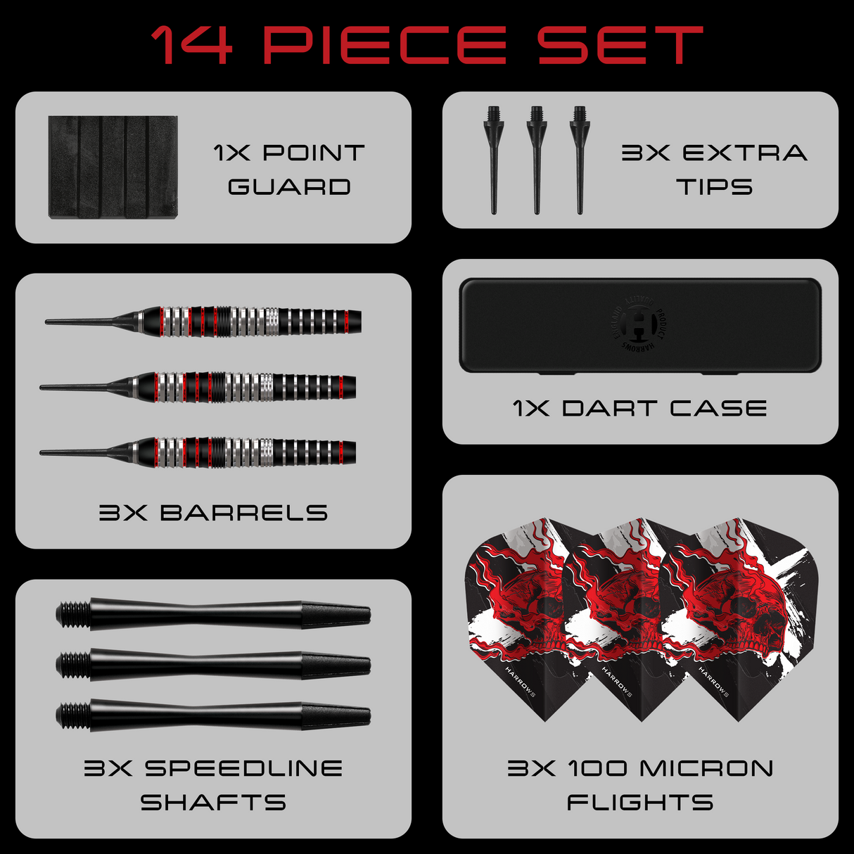 Harrows Ryan Searle Darts - Steel Tip - Brass - Heavy Metal