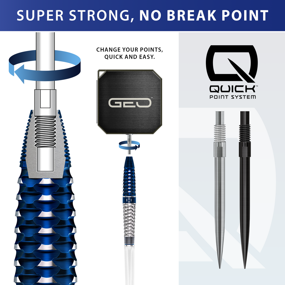 Harrows Geo Darts - Steel Tip - 90% Tungsten - Geo 02