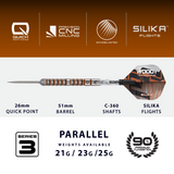 Harrows Luke Woodhouse Darts - Steel Tip - 90% Tungsten - Series 3