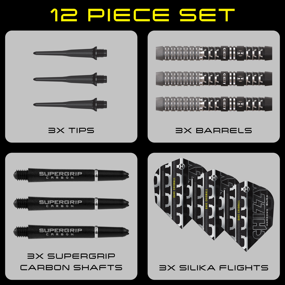 Harrows Dave Chisnall Darts - Soft Tip - 90% Tungsten - Series 4