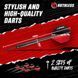Ruthless Hotshot Home Darts Centre - HDC - inc. Dartboard, Surround and 2 sets of darts