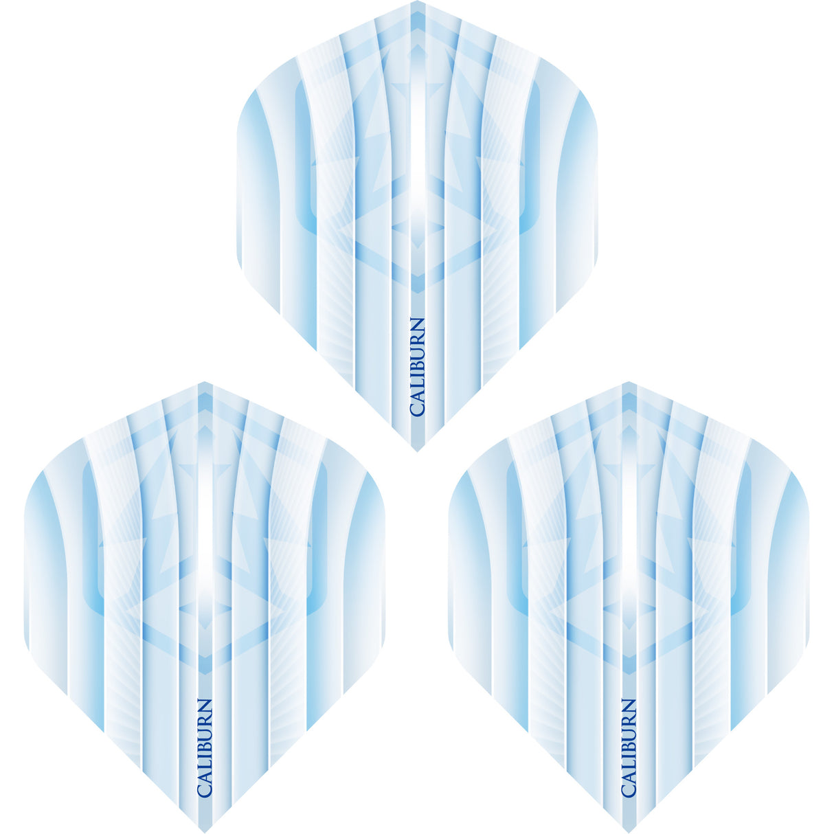 Caliburn Dart Flights - 100 Micron - Standard No2 - Ice Shadow