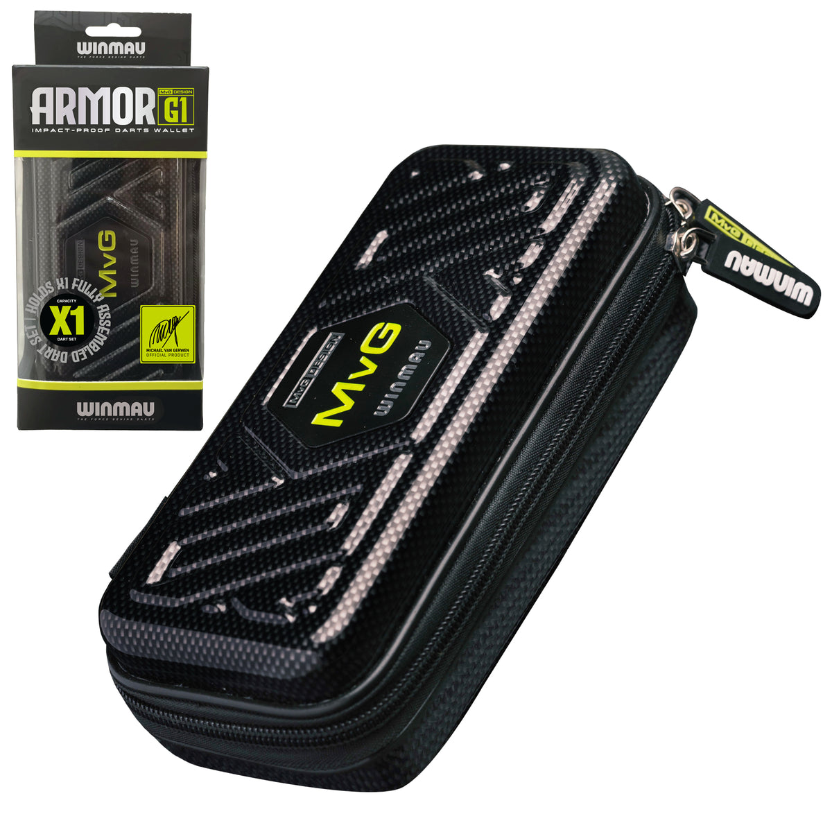 Winmau Armor Darts Case - MVG G1 - Black & Green