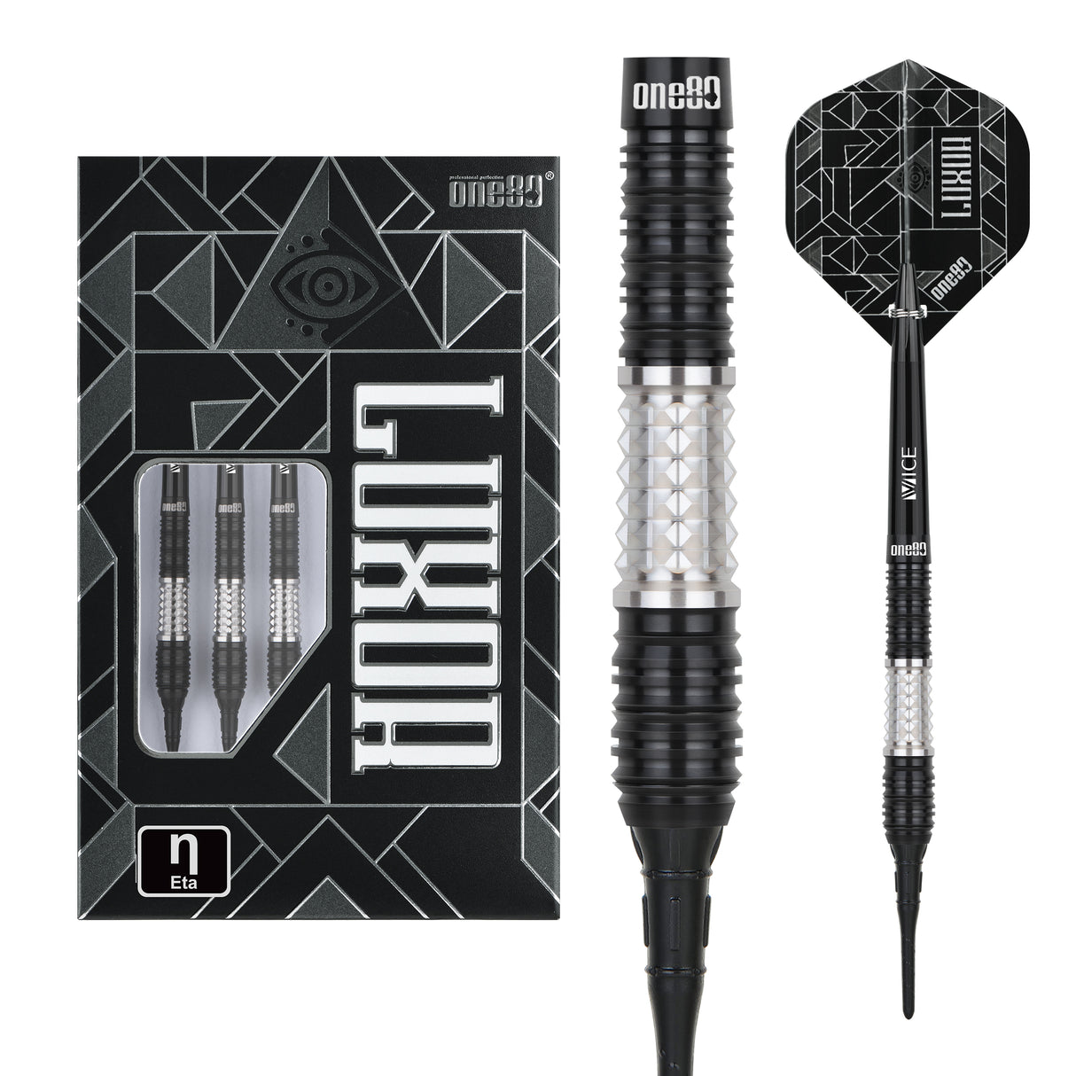 One80 Luxor II Darts - Soft Tip -90% Tungsten - Eta