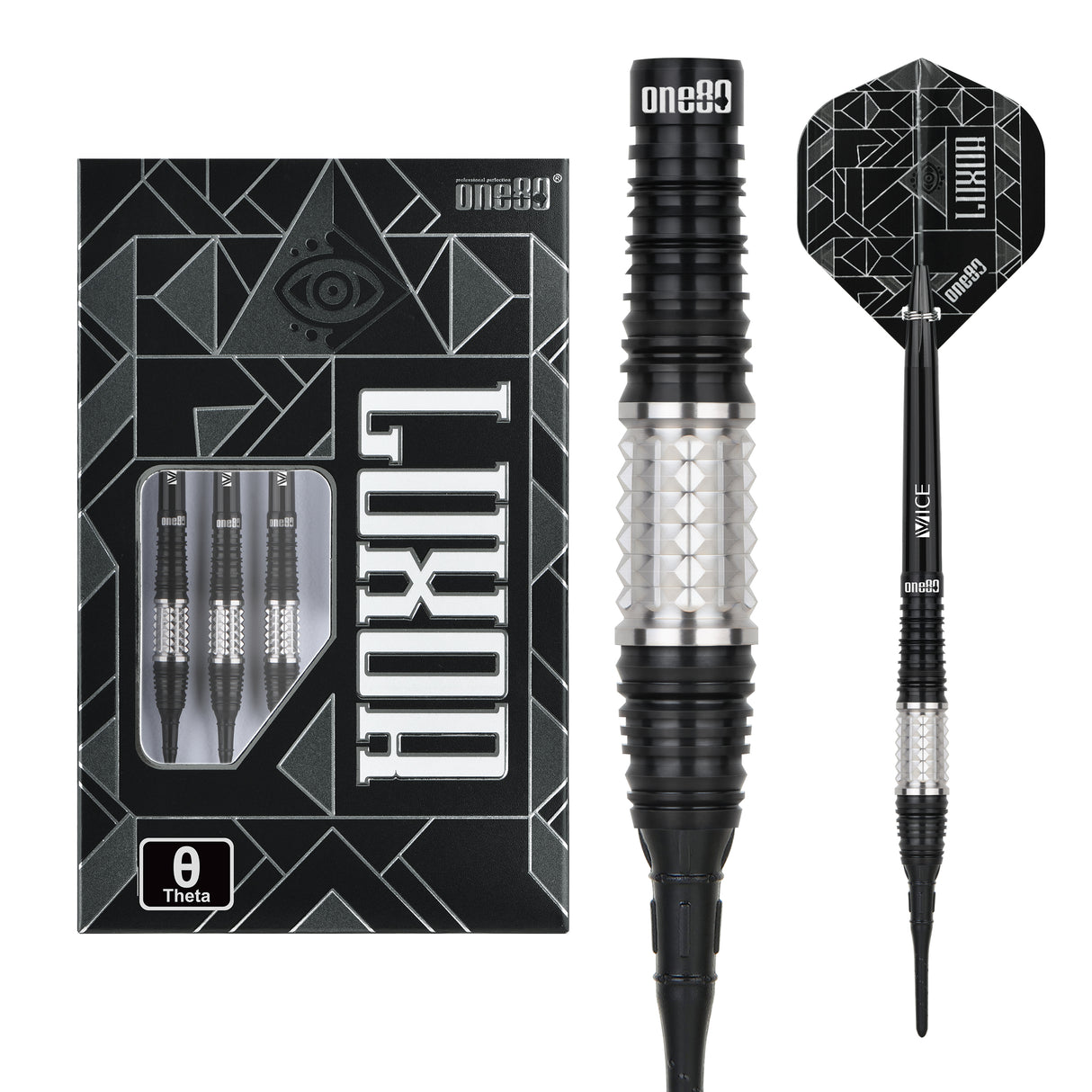 One80 Luxor II Darts - Soft Tip -90% Tungsten - Theta