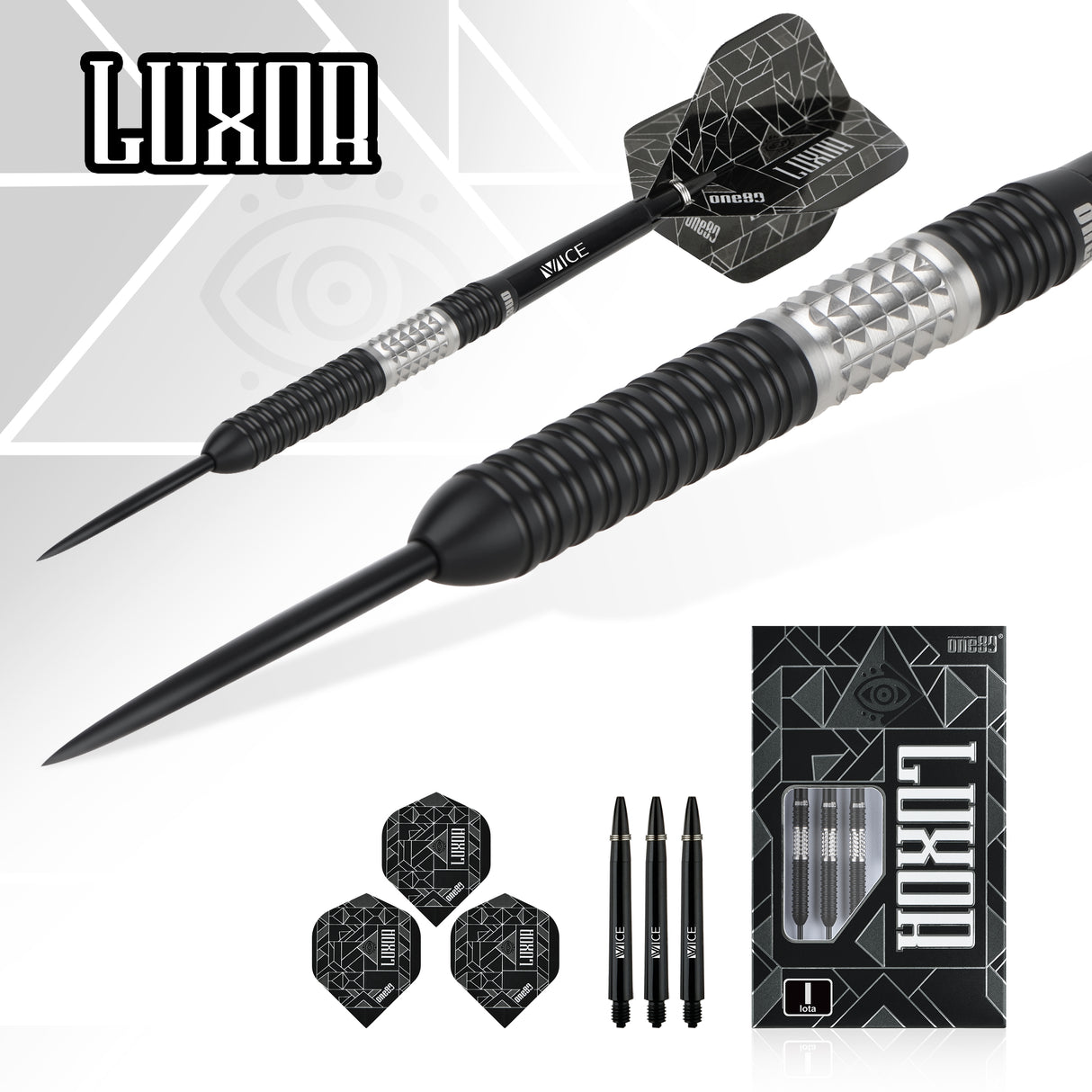 One80 Luxor II Darts - Steel Tip -90% Tungsten - Iota
