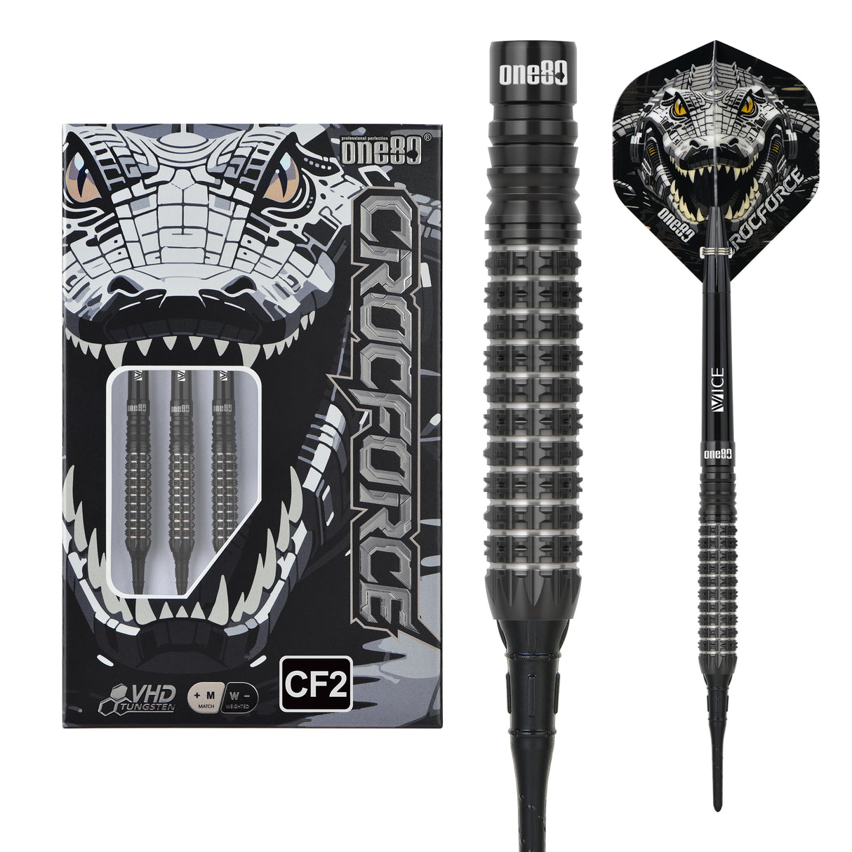 One80 Crocforce Darts - Soft Tip - 90% Tungsten - CF2