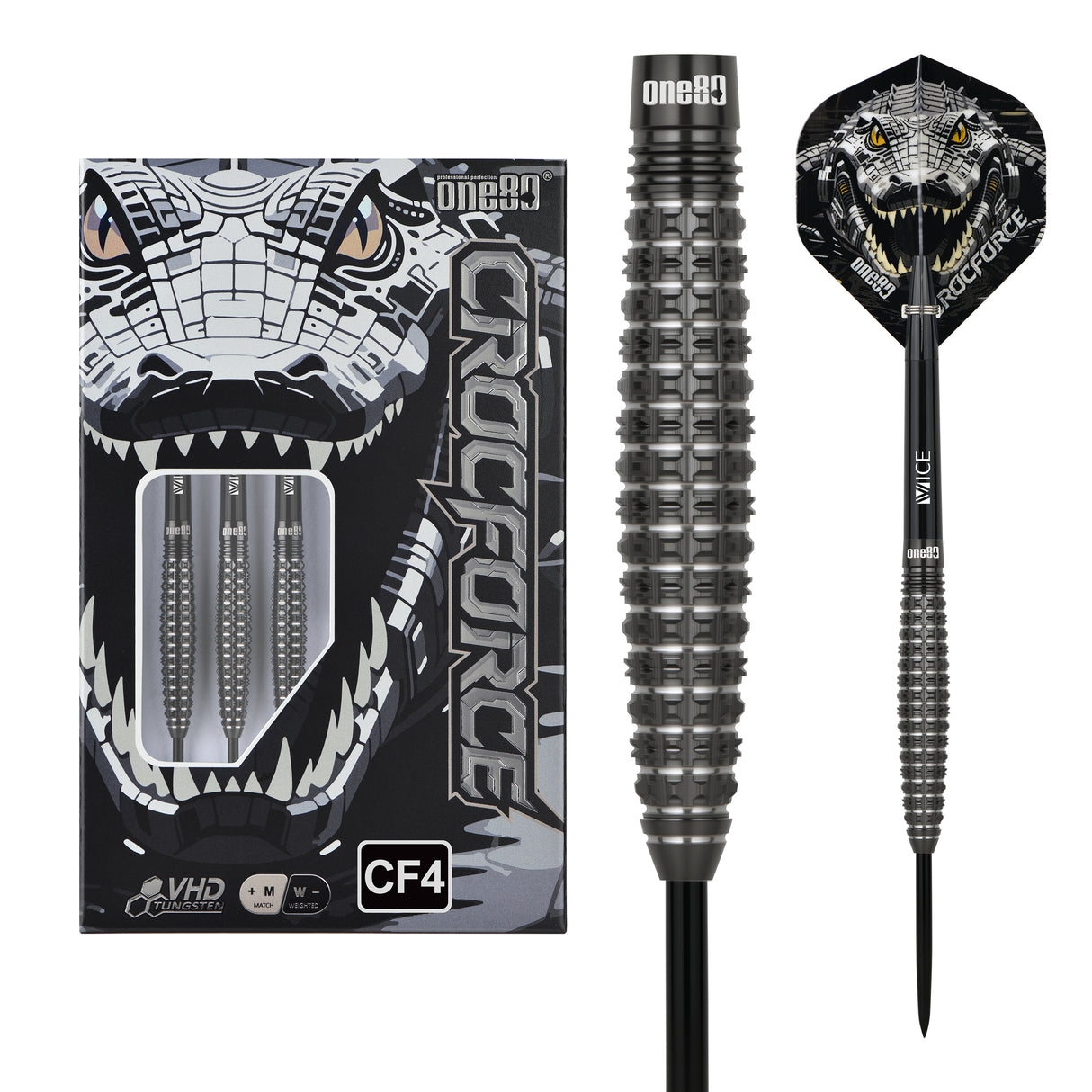 One80 Crocforce Darts - Steel Tip - 90% Tungsten - CF4