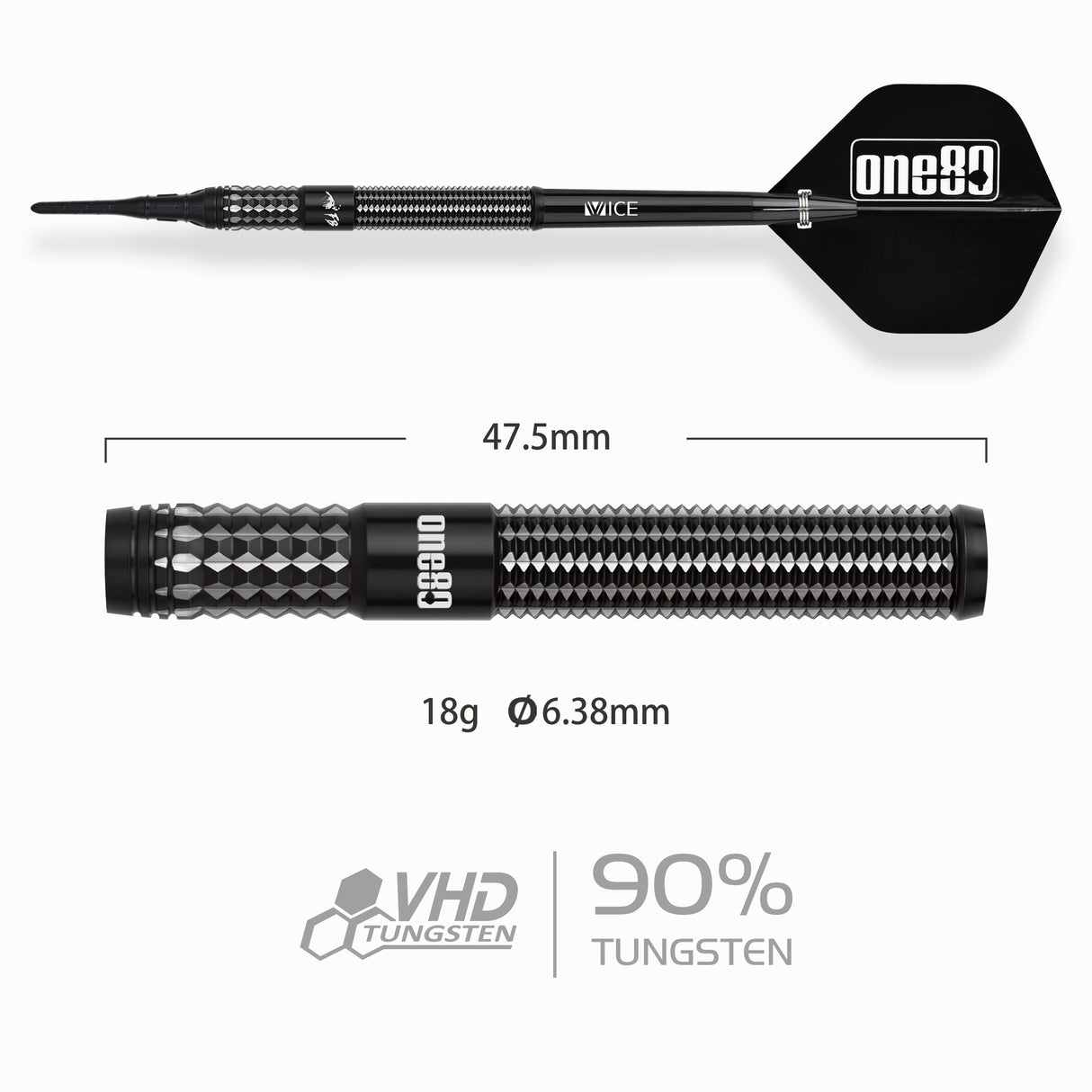 One80 Signature Darts - Soft Tip - 90% Tungsten - FB III