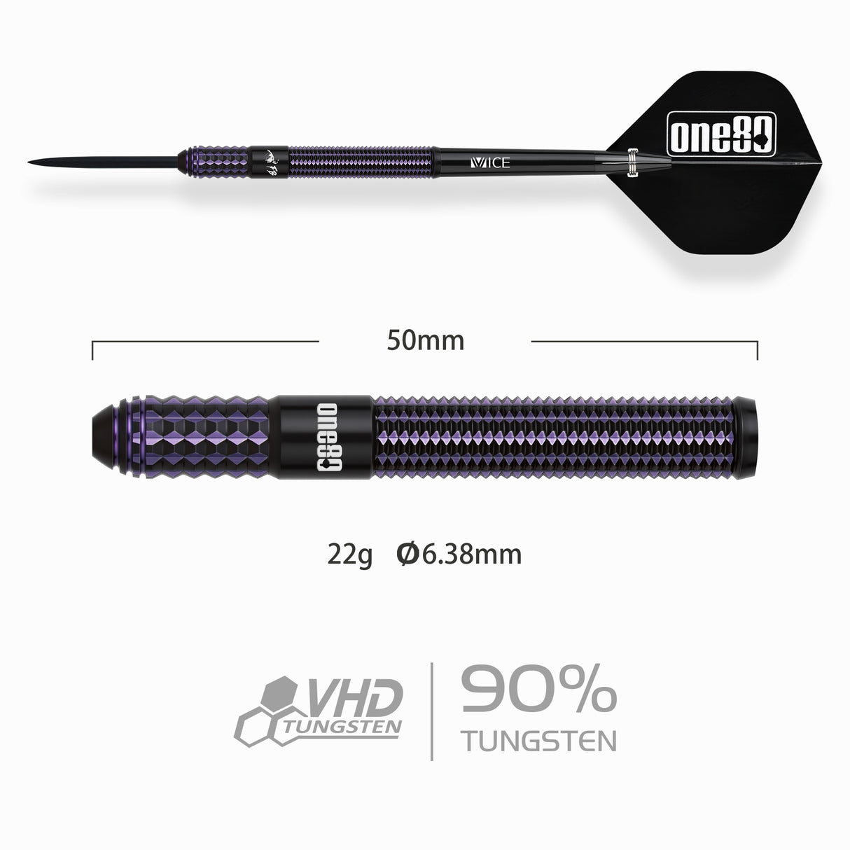 One80 Signature Darts - Steel Tip - 90% Tungsten - FB III