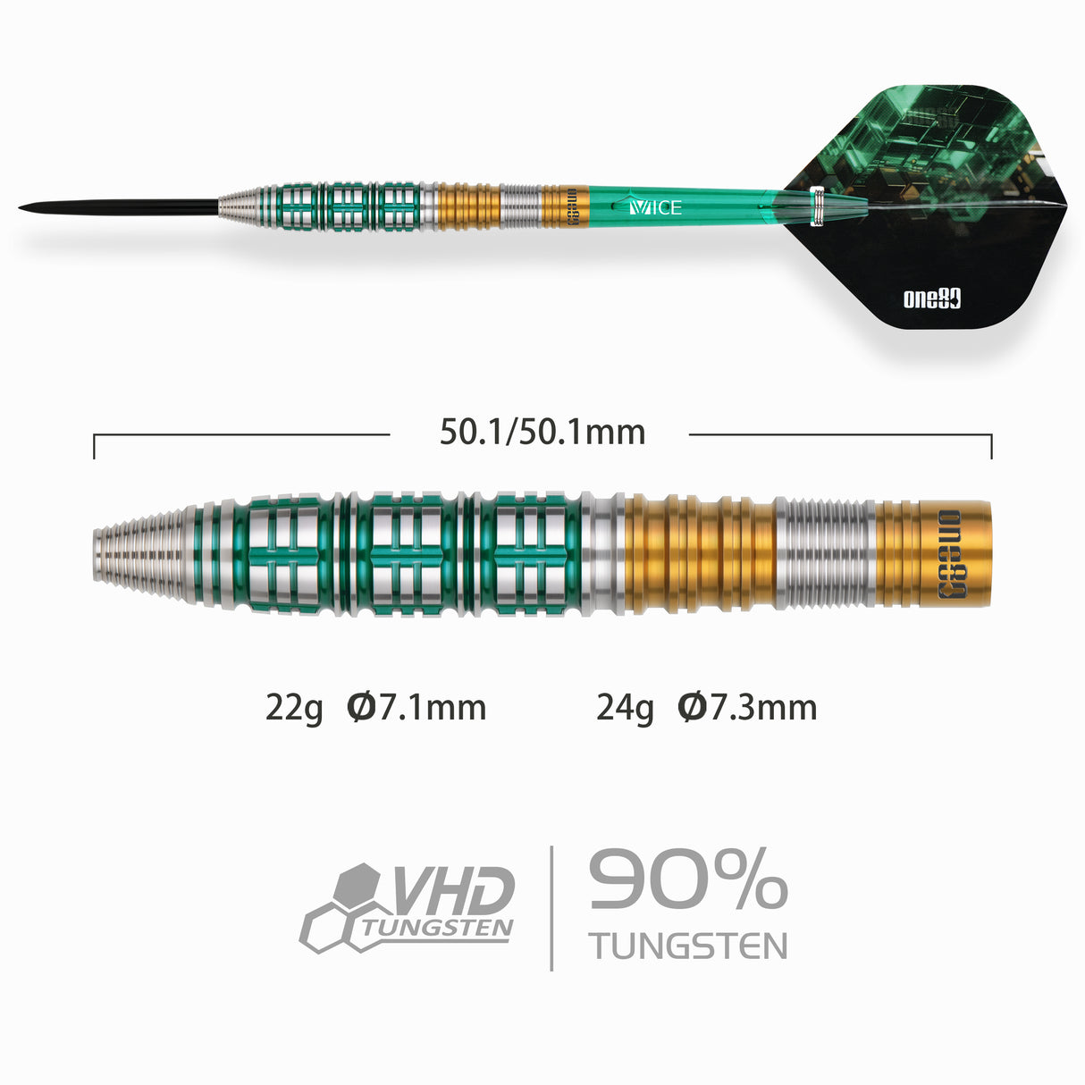 One80 Signature Darts - Steel Tip - 90% Tungsten - Rene Eidams - V4