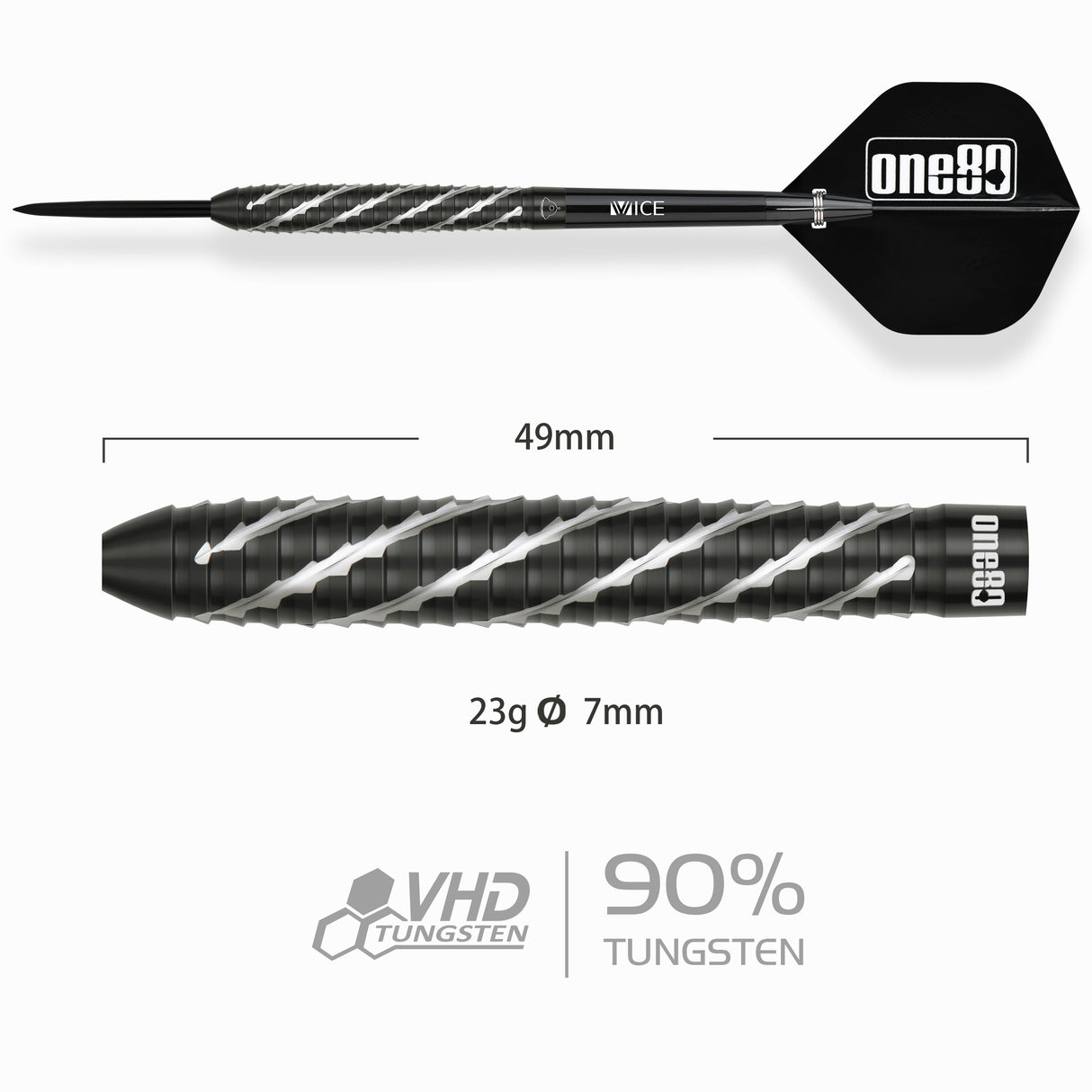 One80 Akari Tanahara Darts - Steel Tip - 90% Tungsten - V2