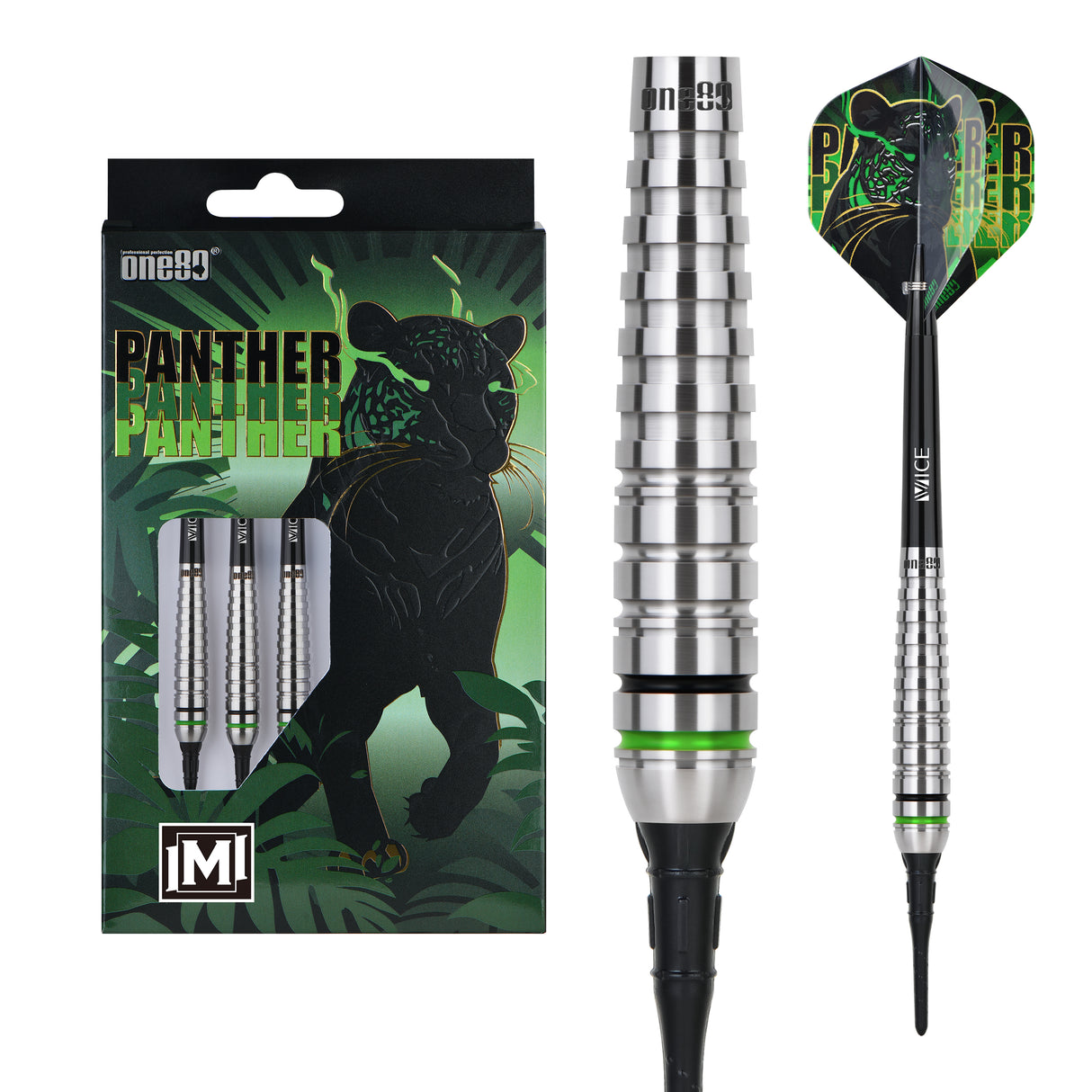 One80 Panther-M Darts - Soft Tip - 90% Tungsten