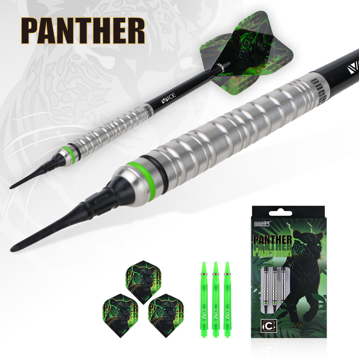 One80 Panther-C Darts - Soft Tip - 90% Tungsten