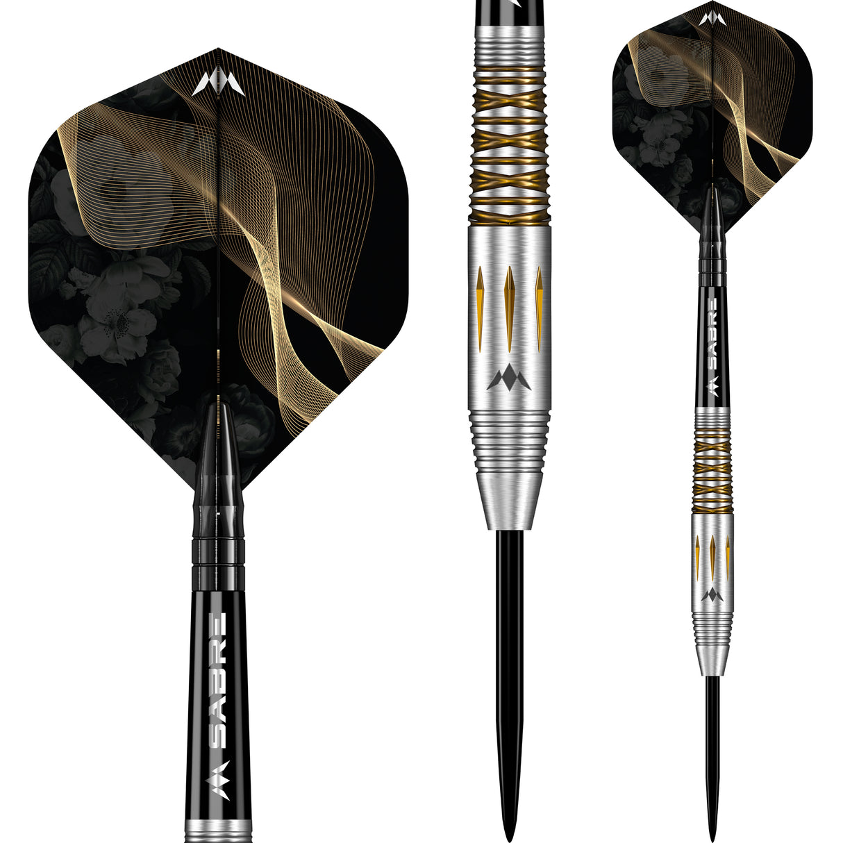 *Mission Almudena Fajardo Ayuso Darts - Steel Tip - 95% Tungsten - Gold PVD Milled Silver