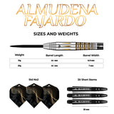 *Mission Almudena Fajardo Ayuso Darts - Steel Tip - 95% Tungsten - Gold PVD Milled Silver