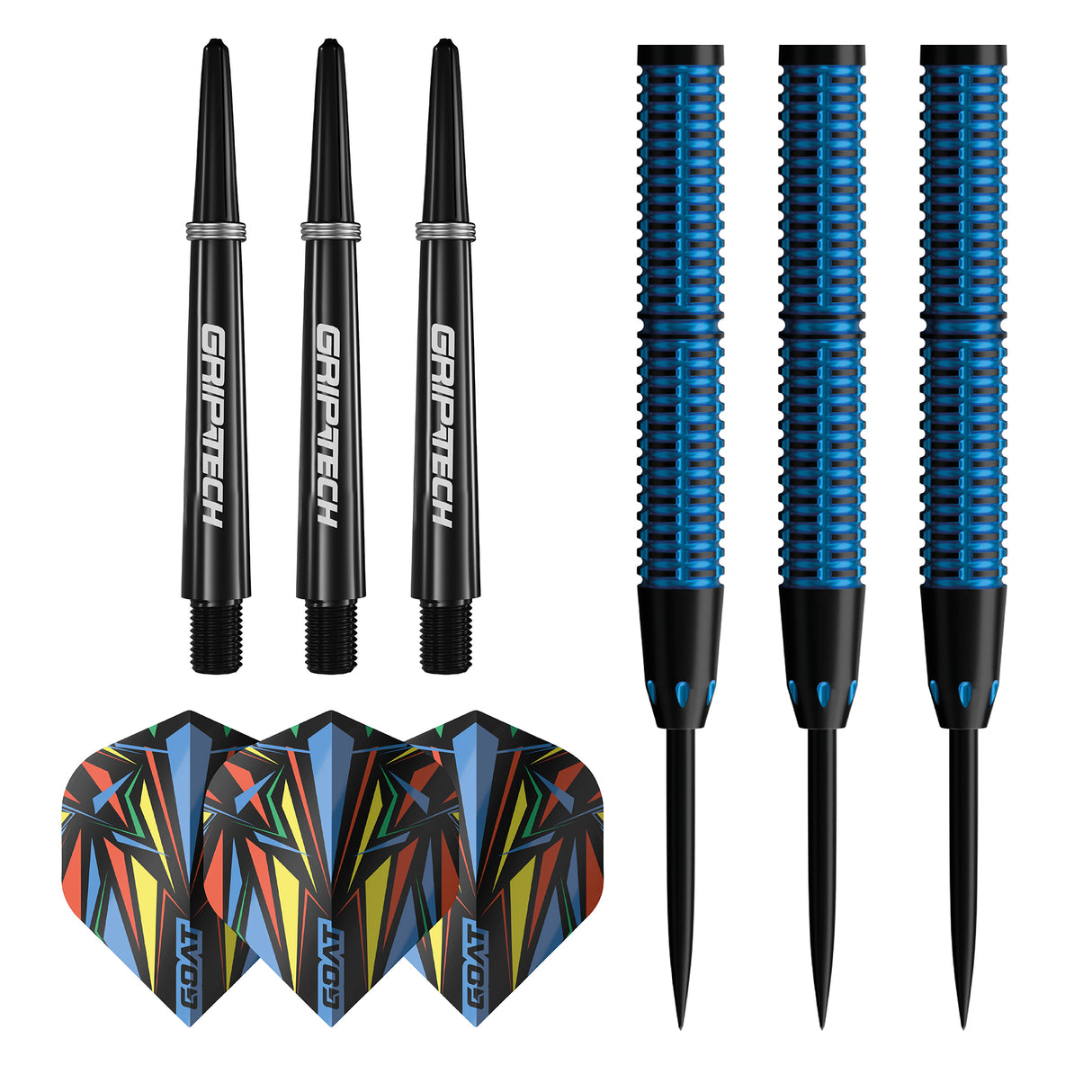 GOAT Athlete Darts - Steel Tip - 90% Tungsten - Blue
