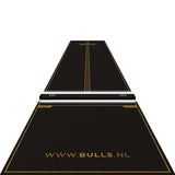 Bulls Advantage Carpet Dart Mat - with oche - Black  & Gold - 300 x 85cm