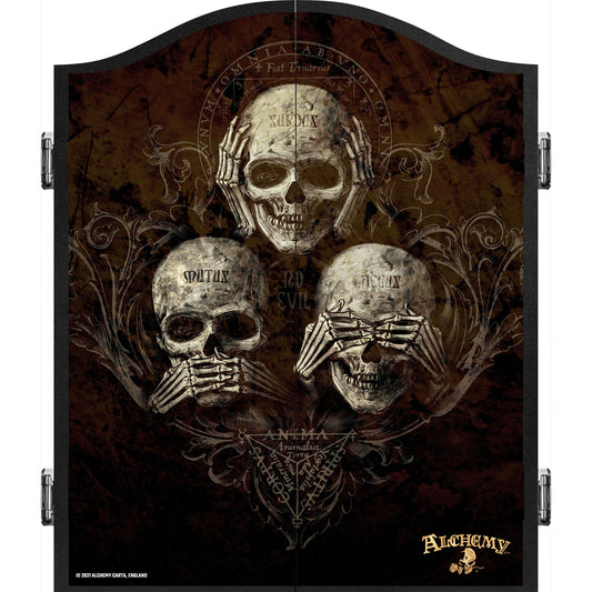 Alchemy Dartboard Cabinet - Official Licensed - Professional Design - Black - No Evil