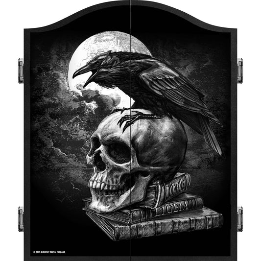 Alchemy Dartboard Cabinet - Official Licensed - Professional Design - Black - Poes Raven