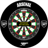 Arsenal FC Dartboard Surround - Official Licensed - The Gunners - S2 - Black - Mono Logo