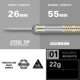 Target Rob Cross Darts - Steel Tip - Brass