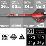 Target Nathan Aspinall Darts - Steel Tip - 95% Tungsten - G2