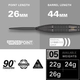 Target Bolide Void Darts - Steel Tip - 90% Tungsten - 05