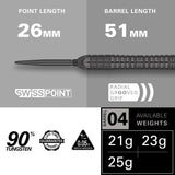 Target Bolide Void Darts - Steel Tip - 90% Tungsten - 04