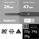 Target Bolide Void Darts - Steel Tip - 90% Tungsten - 03