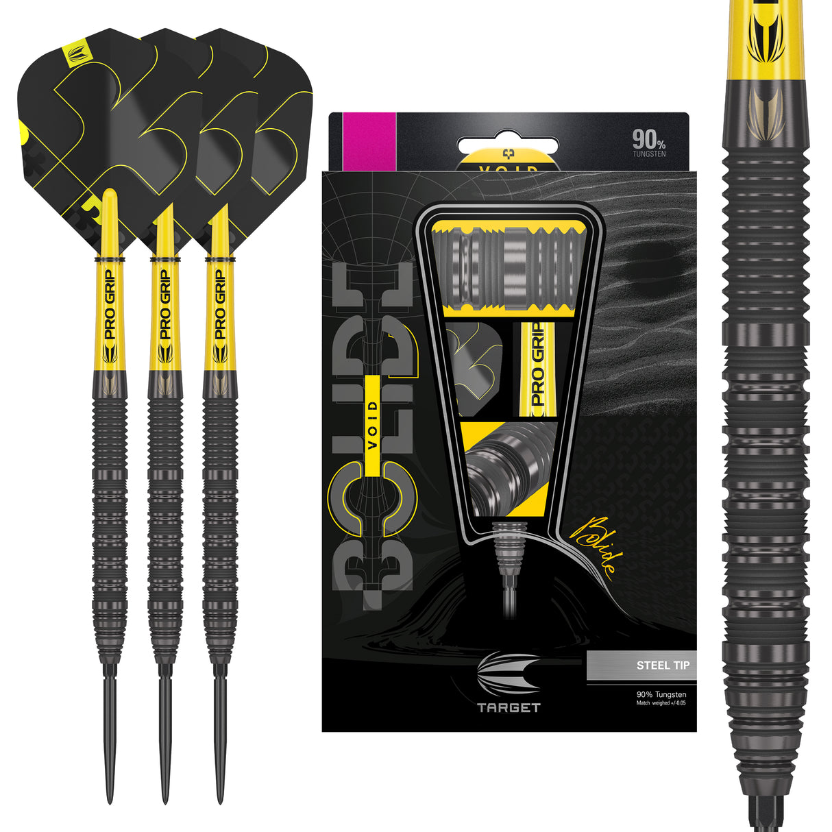 Target Bolide Void Darts - Steel Tip - 90% Tungsten - 01