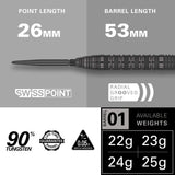 Target Bolide Void Darts - Steel Tip - 90% Tungsten - 01