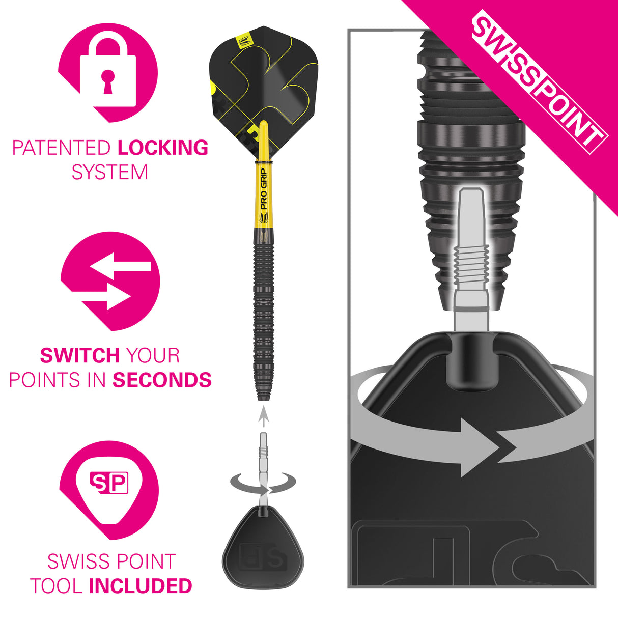 Target Bolide Void Darts - Steel Tip - 90% Tungsten - 01