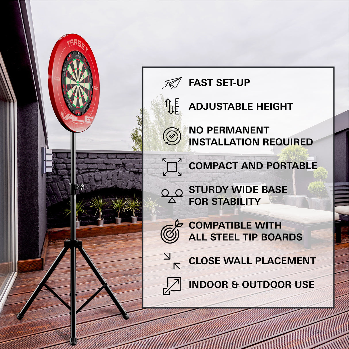 Target Travel Dartboard Stand - Portable