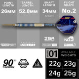 Target Josh Rock Darts - Steel Tip - 90% Tungsten - G1