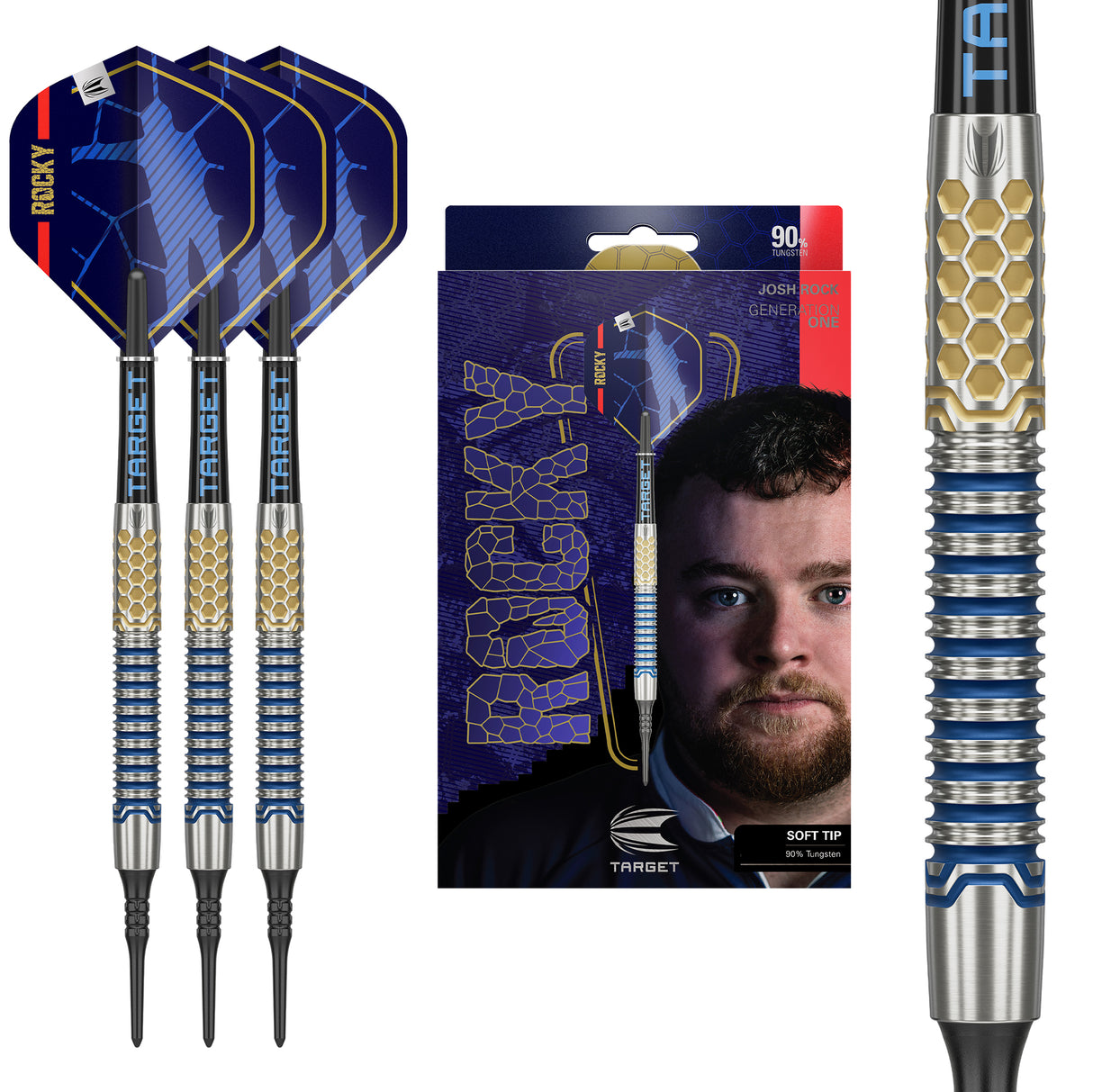 Target Josh Rock Darts - Soft Tip - 90% Tungsten - G1
