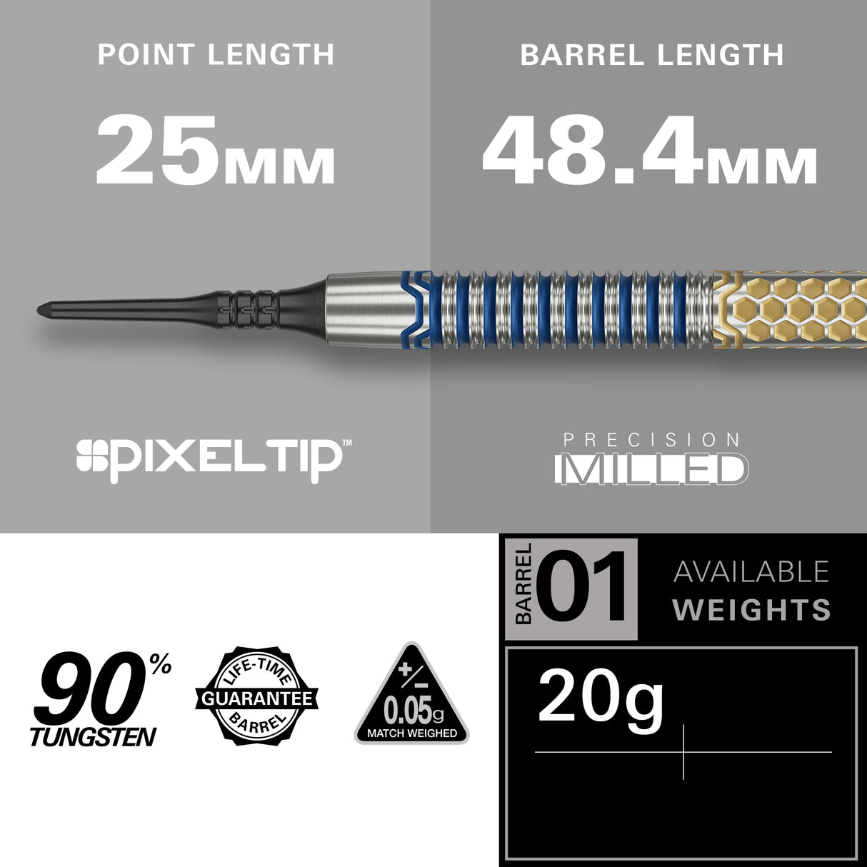 Target Josh Rock Darts - Soft Tip - 90% Tungsten - G1