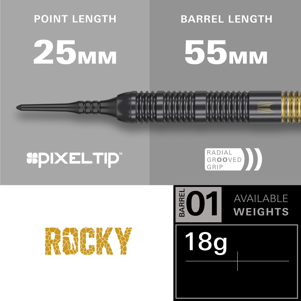 Target Josh Rock Darts - Soft Tip - Brass